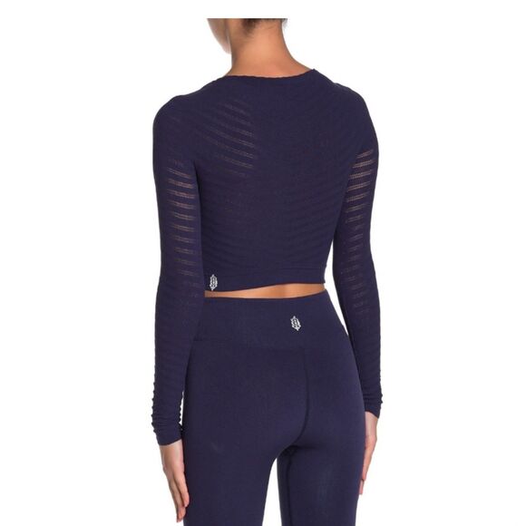 Free People Movement Gone Adrift Eclipse Blue long sleeve t shirt M - Picture 2 of 5